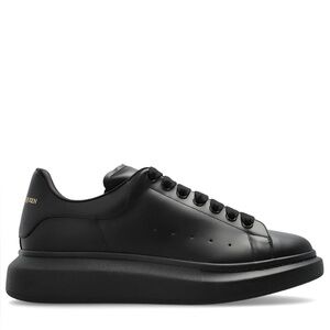 Alexander McQueen Men's Black Leather Oversized-Sole Sneaker - size EU 45